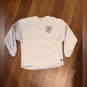 Star Wars Heather Gray Long Sleeve Shirt with Navy Chest Badge